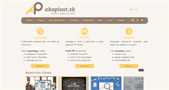 Desktop Screenshot of akopisat.sk